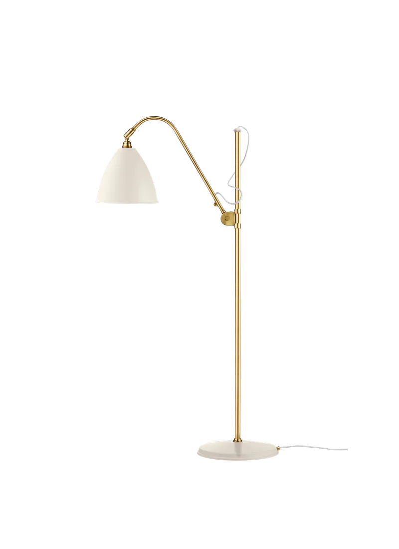Bestlite BL3 Floor Lamp de GUBI en White Semi Matt, Brass, Ø21 × 18 cm, EU – photo du produit 3 sur 3