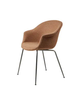 Bat Dining Chair, Fully Upholstered by GUBI in Around Bouclé, Dedar (032, Standard), Conic base, Black Chrome – product photo 1 of 4