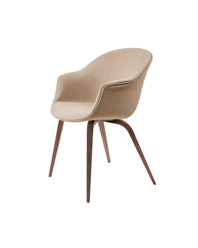 Bat Dining Chair, Fully Upholstered by GUBI in Remix 3, Kvadrat (233, Standard), Wood base, American Walnut – product photo 4 of 4