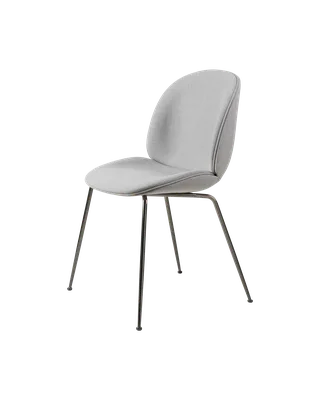 Beetle Dining Chair, Fully Upholstered von GUBI in Remix 3, Kvadrat (123, Standard), Conic base, Black Chrome – Produktfoto 5 von 5