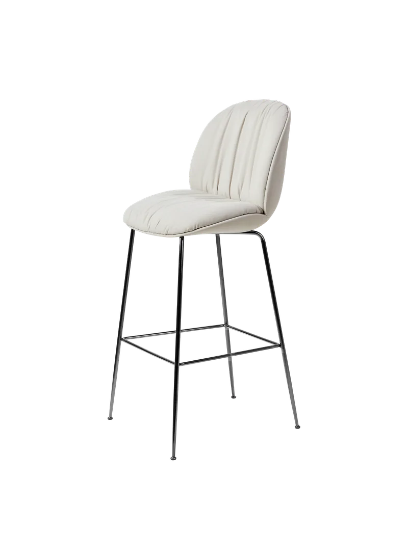 Beetle Soft Bar Chair, Fully Upholstered by GUBI in Reales, GUBI (001, Standard), Black Chrome – product photo 3 of 3