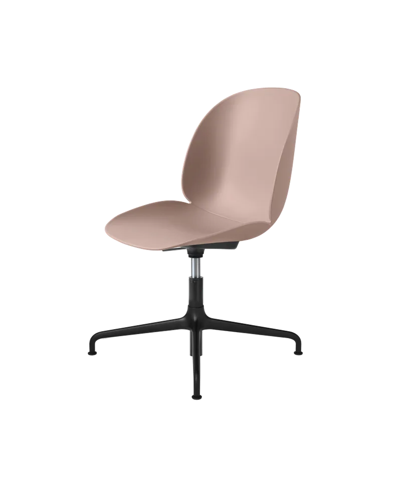 Beetle Meeting Chair, Un-Upholstered by GUBI in Sweet Pink, Height adjustable 4-star base – product photo 3 of 3