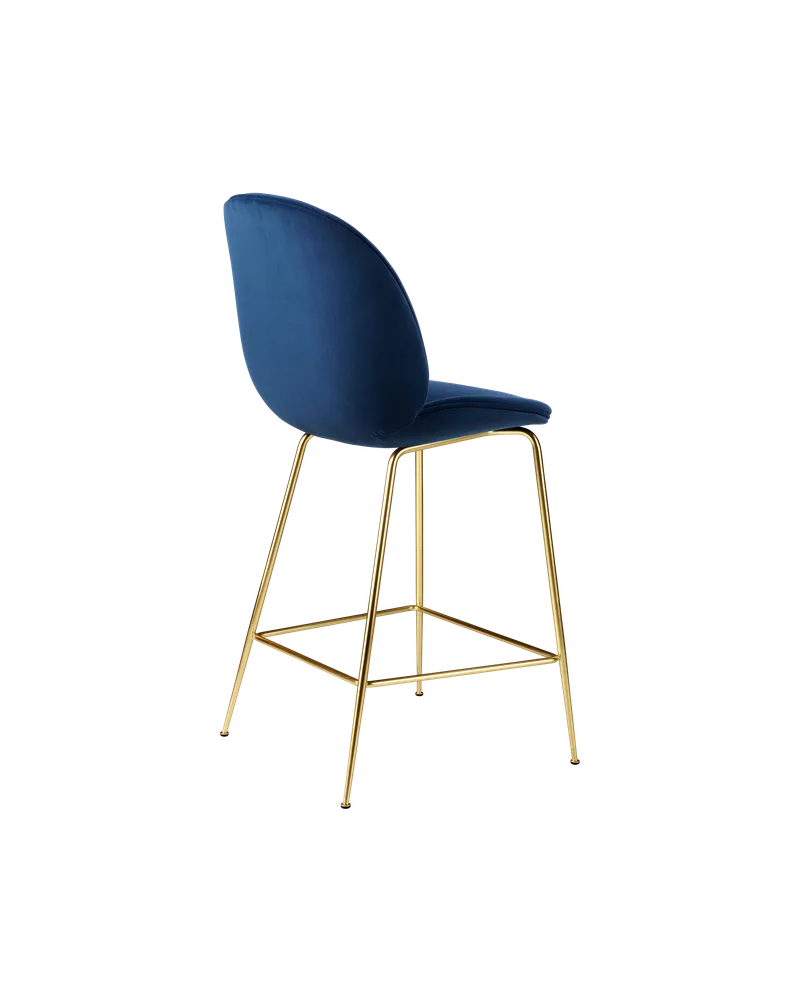 Beetle Counter Chair, Fully Upholstered de GUBI en Conic base, Brass Semi Matt, Sunday, Dedar (003, Standard) – photo du produit 2 sur 4