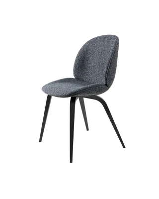 Beetle Dining Chair, Fully Upholstered van GUBI in Around Bouclé, Dedar (023, Standard), Wood base, Black Stained Beech – productfoto 5 van 5