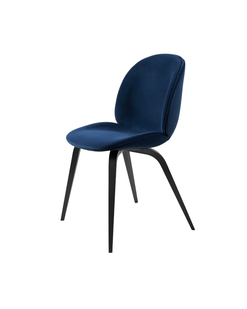 Beetle Dining Chair, Fully Upholstered von GUBI in Sunday, Dedar (003, Standard), Wood base, Black Stained Beech – Produktfoto 5 von 5