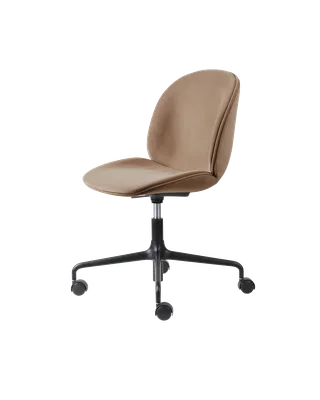 Beetle Meeting Chair, Fully Upholstered by GUBI in Sunday, Dedar (034, Standard), Height adjustable 4-star base w. castors, Matt Black – product photo 5 of 5