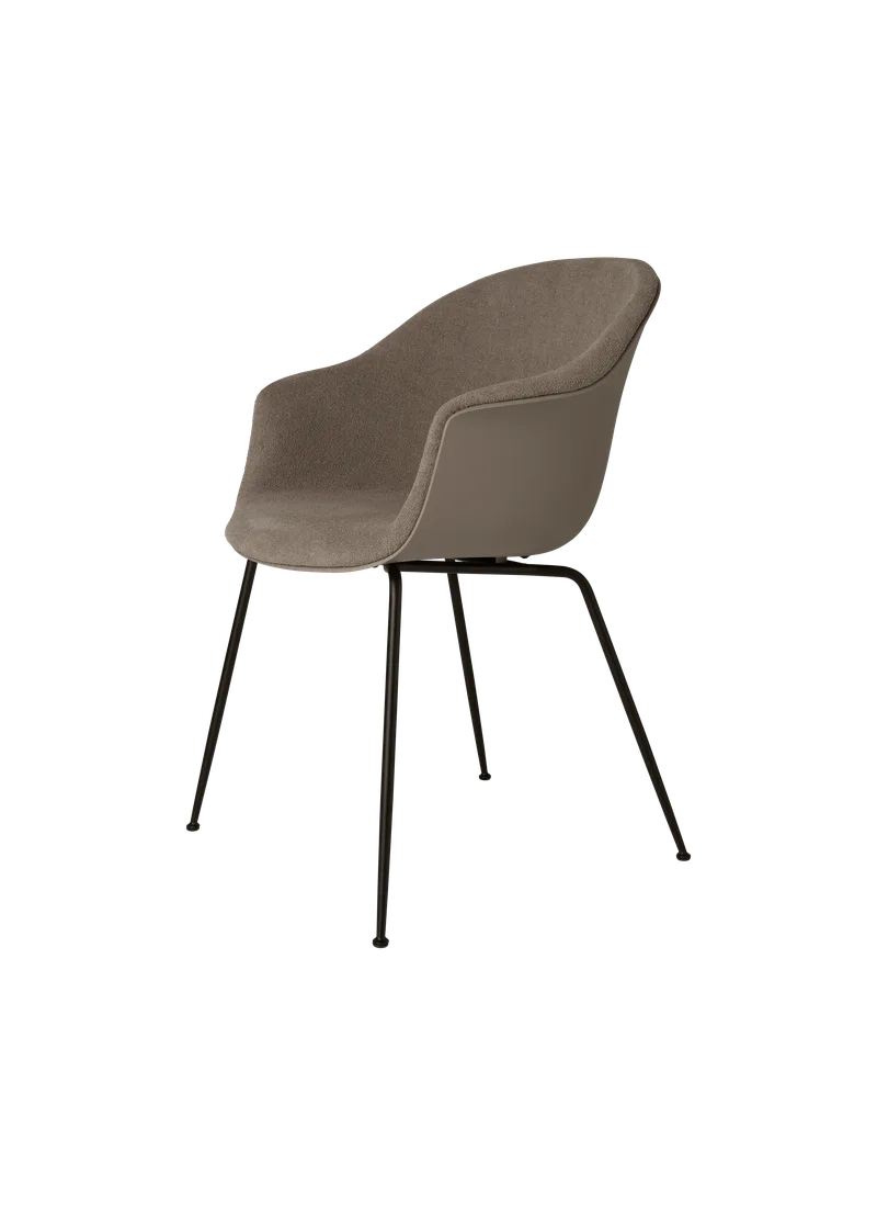 Bat Dining Chair, Front Upholstered by GUBI in Light Bouclé, GUBI (003, Standard), Conic base, Matt Black – product photo 4 of 4