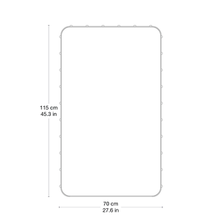 Adnet Wall Mirror, Rectangular van GUBI in Tan Leather, 70 × 115 cm – productfoto 1 van 2