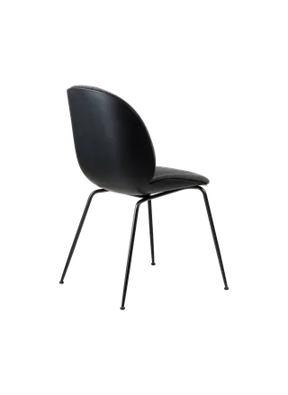 Beetle Dining Chair, Front Upholstered van GUBI in Hallingdal 65, Kvadrat (173, Standard), Matt Black, Black – productfoto 2 van 6