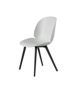 Beetle Dining Chair, Un-Upholstered by GUBI in Lunar Gray, Plastic base, Black – product photo 3 of 3