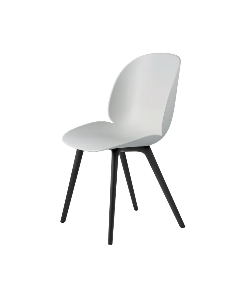 Beetle Dining Chair, Un-Upholstered by GUBI in Lunar Gray, Plastic base, Black – product photo 3 of 3