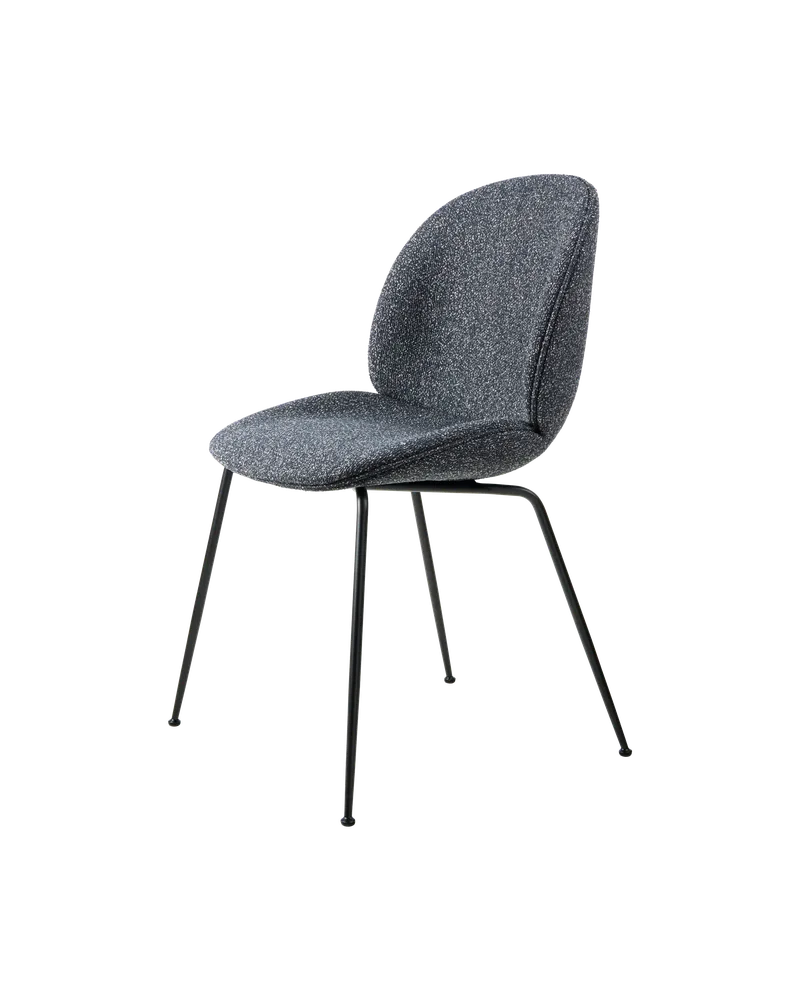 Beetle Dining Chair, Fully Upholstered van GUBI in Around Bouclé, Dedar (023, Standard), Conic base, Matt Black – productfoto 5 van 5
