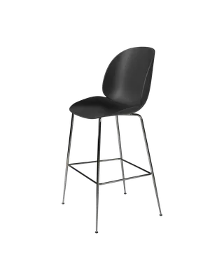 Beetle Bar Chair, Un-Upholstered van GUBI in Black, Black Chrome, Conic base – productfoto 3 van 3