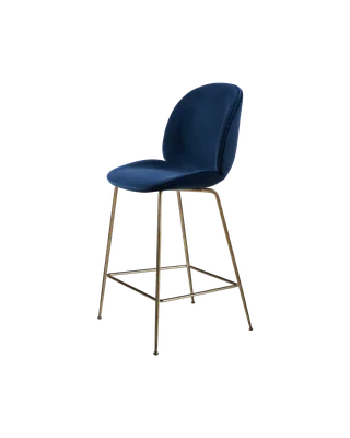 Beetle Counter Chair, Fully Upholstered by GUBI in Conic base, Antique Brass, Sunday, Dedar (003, Standard) – product photo 2 of 2