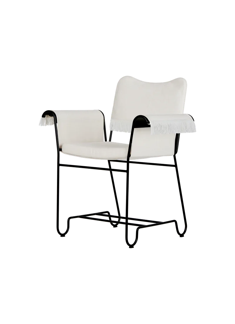 Tropique Dining Chair by GUBI in Leslie, Limonta (CAL 117 compliant) (06), With, Classic Black – product photo
