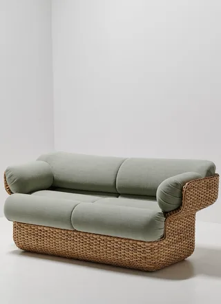Basket Sofa van GUBI in Drive, Glamour Group (1115, Standard), 2 seater, Rattan – productfoto 5 van 10
