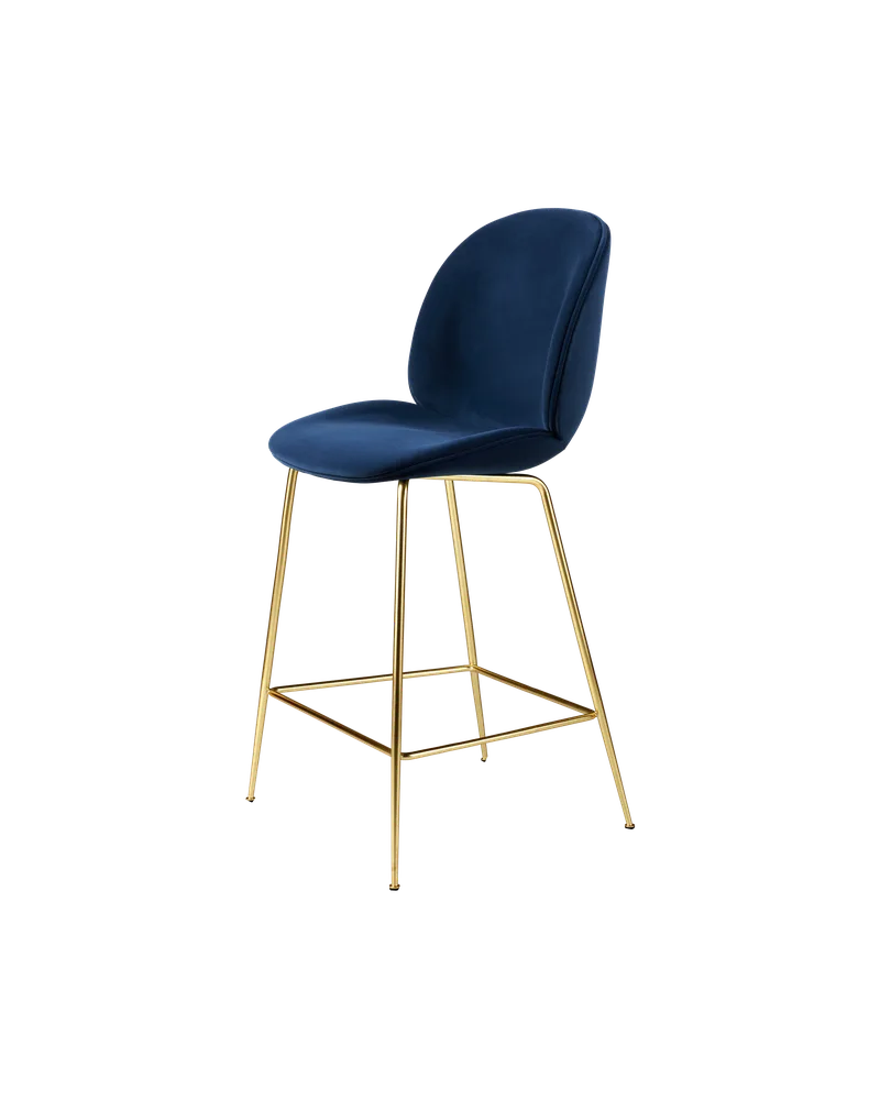 Beetle Counter Chair, Fully Upholstered de GUBI en Conic base, Brass Semi Matt, Sunday, Dedar (003, Standard) – photo du produit 4 sur 4