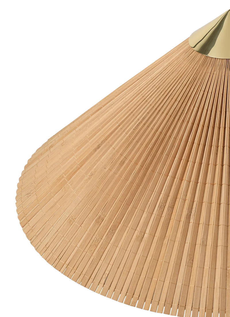 9602 Floor Lamp de GUBI en Bamboo, Brass, EU – photo du produit 3 sur 6