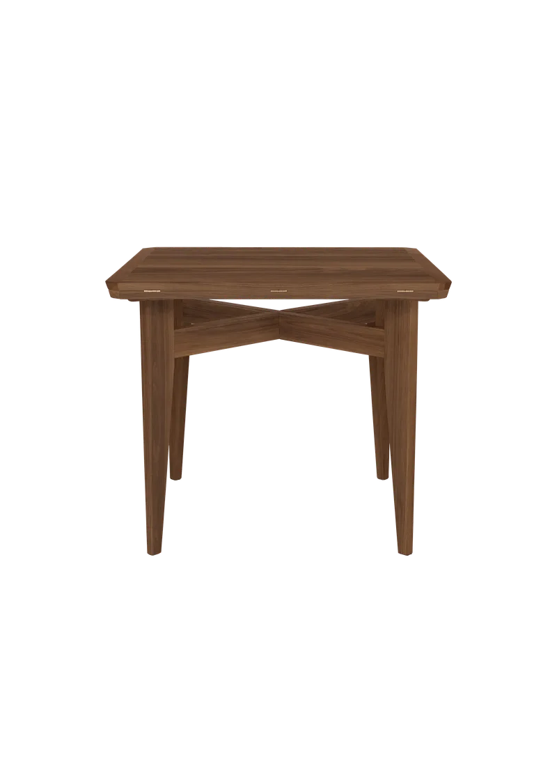 B-Table Dining Table, Pivoting Extendable Top by GUBI in American Walnut Matt Lacquered, American Walnut Matt Lacquered, 85 × 85 / Ø116 cm – product photo 5 of 5
