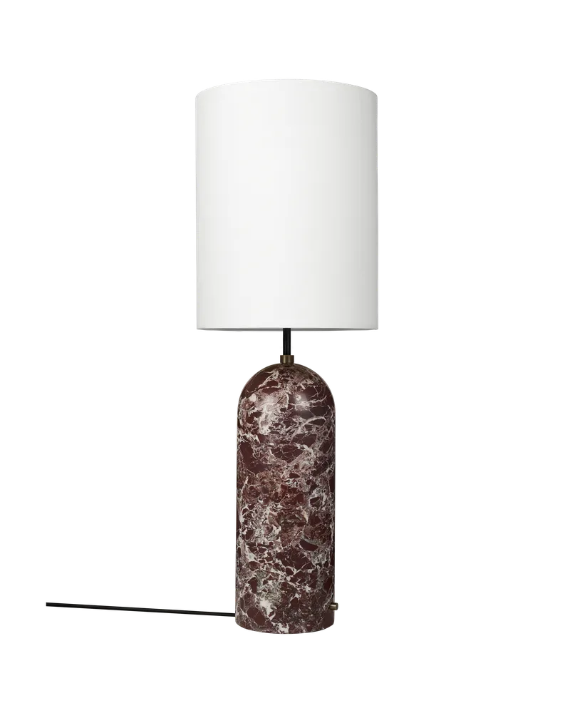Gravity Floor Lamp - XL de GUBI en Maroon Marble, White, 130 cm, EU – photo du produit