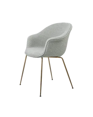 Bat Dining Chair, Fully Upholstered by GUBI in Karakorum, Dedar (004, Standard), Conic base, Antique Brass – product photo 4 of 4