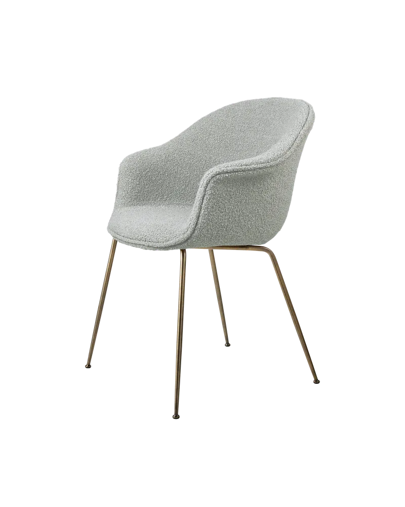 Bat Dining Chair, Fully Upholstered by GUBI in Karakorum, Dedar (004, Standard), Conic base, Antique Brass – product photo 4 of 4