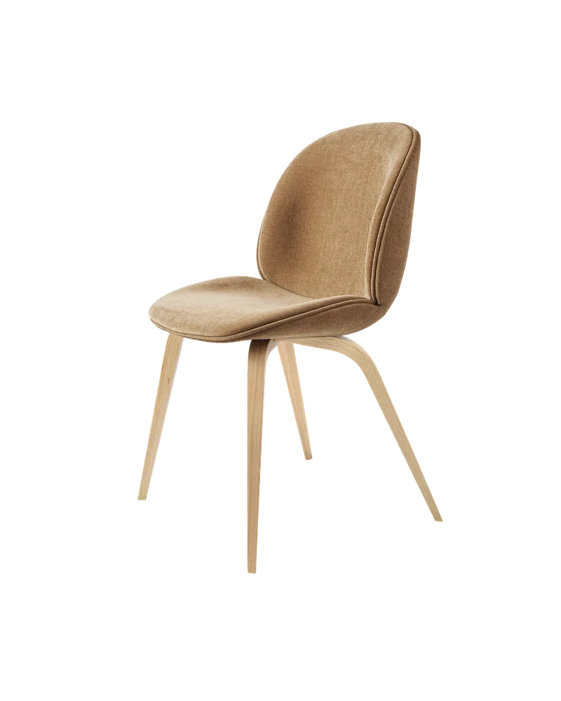 Beetle Dining Chair, Fully Upholstered von GUBI in Belsuede Special FR, Dedar (003, Standard), Wood base, Oak Semi Matt – Produktfoto 5 von 5