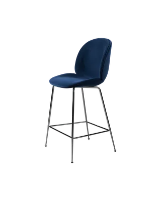 Beetle Counter Chair, Fully Upholstered von GUBI in Conic base, Black Chrome, Sunday, Dedar (003, Standard) – Produktfoto 2 von 2