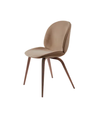 Beetle Dining Chair, Fully Upholstered von GUBI in Sunday, Dedar (034, Standard), Wood base, American Walnut – Produktfoto 5 von 5