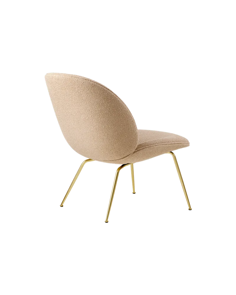 Beetle Lounge Chair by GUBI in Around Bouclé, Dedar (004, Standard), Brass Semi Matt – product photo 1 of 6