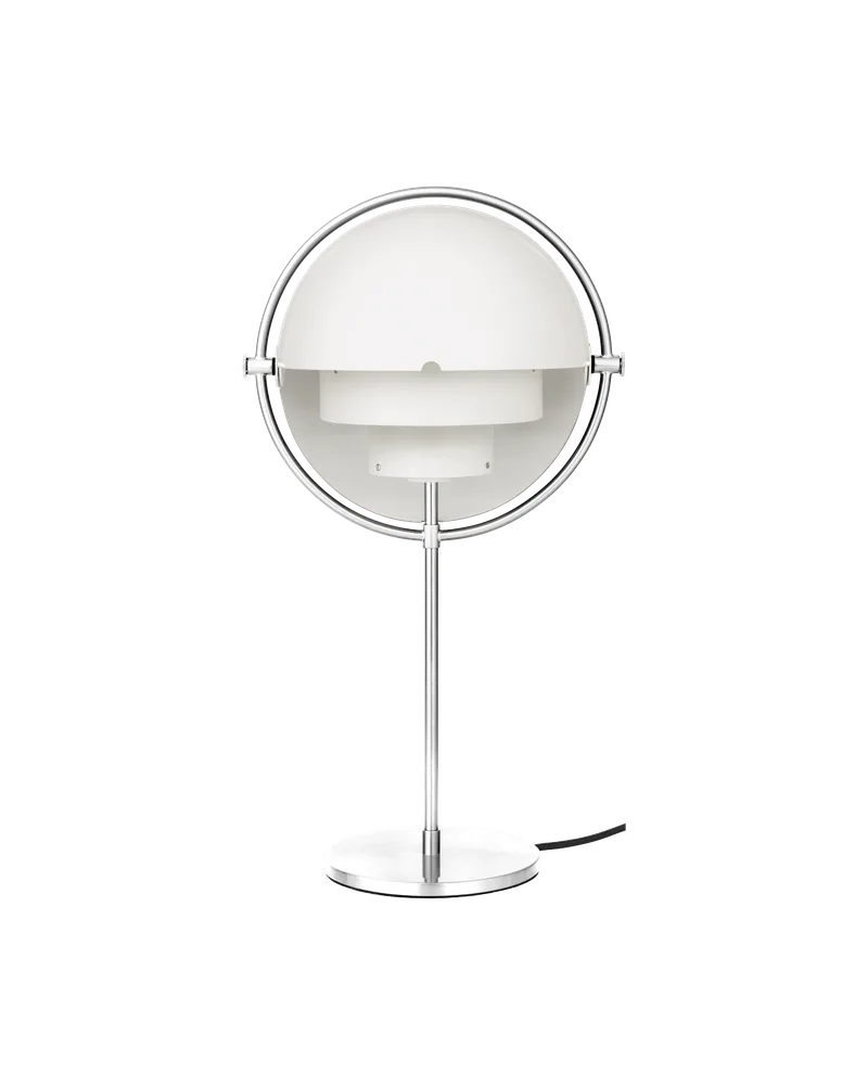 Multi-Lite Table Lamp by GUBI in White Semi Matt, Chrome, EU – product photo