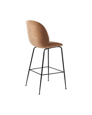 Beetle Bar Chair, Fully Upholstered von GUBI in Belsuede Special FR, Dedar (132, Standard), Matt Black, Conic base – Produktfoto 2 von 4