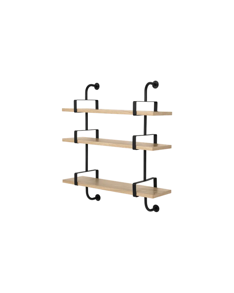 Démon Shelf by GUBI in Oak Semi Matt Lacquered, 3 Shelves, Small – product photo