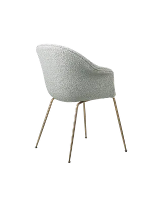 Bat Dining Chair, Fully Upholstered by GUBI in Karakorum, Dedar (004, Standard), Conic base, Antique Brass – product photo 2 of 4