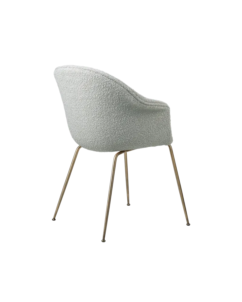 Bat Dining Chair, Fully Upholstered by GUBI in Karakorum, Dedar (004, Standard), Conic base, Antique Brass – product photo 2 of 4