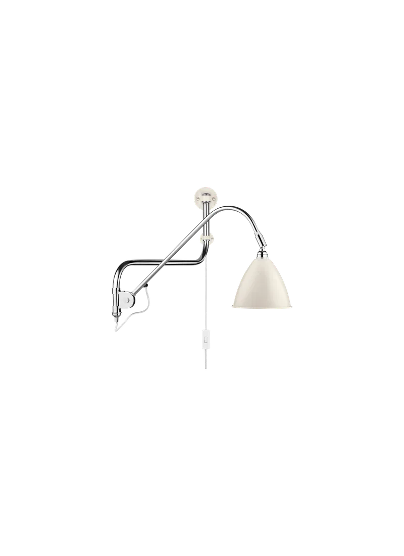 Bestlite BL10 Wall Lamp van GUBI in White Semi Matt, Chrome, EU – productfoto 1 van 4