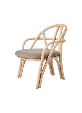 Bistra Lounge Chair von GUBI in Fustagno, GUBI (002, Standard), Natural Lacquered Rattan – Produktfoto 6 von 6
