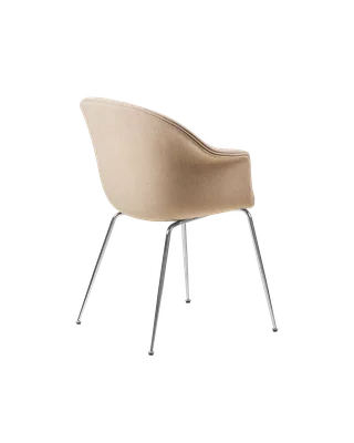 Bat Dining Chair, Fully Upholstered by GUBI in Remix 3, Kvadrat (233, Standard), Conic base, Chrome – product photo 2 of 4