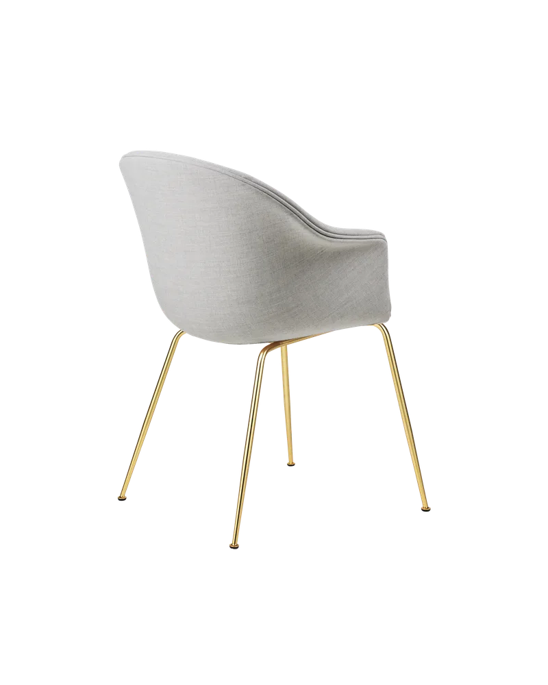 Bat Dining Chair, Fully Upholstered by GUBI in Remix 3, Kvadrat (123, Standard), Conic base, Brass Semi Matt – product photo 4 of 4