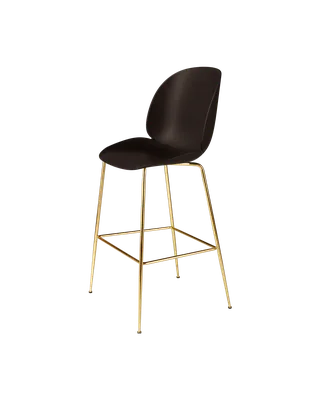 Beetle Bar Chair, Un-Upholstered de GUBI en Mocha Brown, Brass Semi Matt, Conic base – photo du produit 3 sur 3