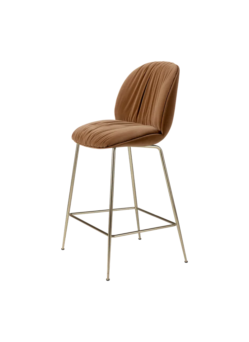 Beetle Soft Counter Chair, Fully Upholstered by GUBI in Sunday, Dedar (112, Standard), Antique Brass – product photo 3 of 3