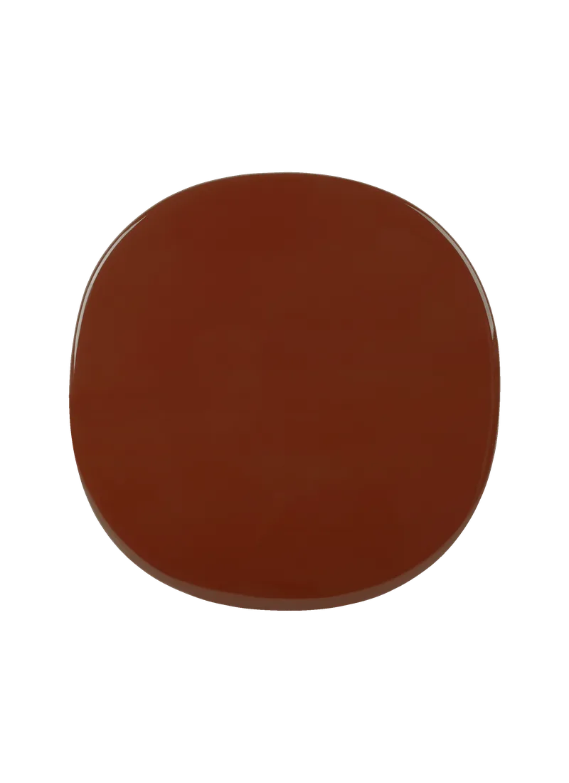 Carmel Bistro Dining Table by GUBI in Rock Red, Black Semi Matt, 75 × 75 cm – product photo 1 of 5