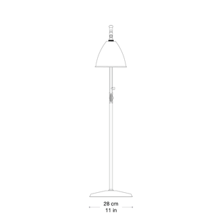 Bestlite BL3 Floor Lamp de GUBI en White Semi Matt, Brass, Ø21 × 18 cm, EU – photo du produit 2 sur 3