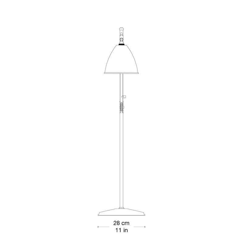 Bestlite BL3 Floor Lamp de GUBI en White Semi Matt, Brass, Ø21 × 18 cm, EU – photo du produit 2 sur 3