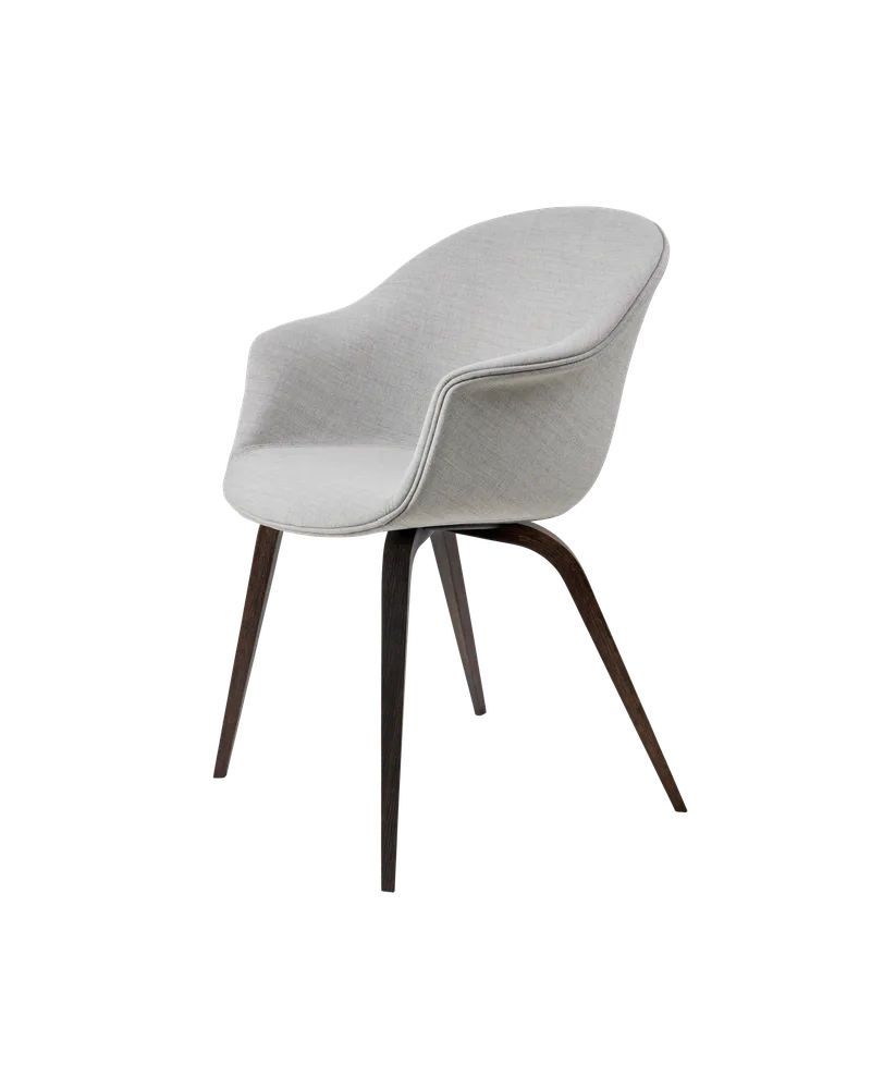 Bat Dining Chair, Fully Upholstered by GUBI in Remix 3, Kvadrat (123, Standard), Wood base, Smoked Oak – product photo 1 of 4