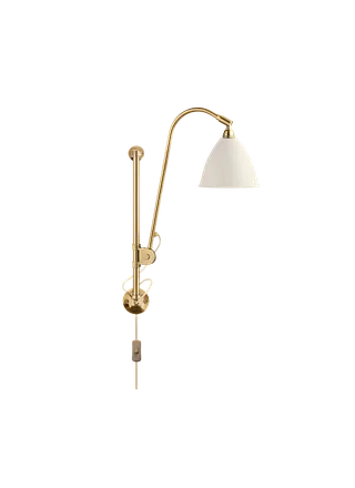 Bestlite BL5 Wall Lamp von GUBI in White Semi Matt, Brass, EU – Produktfoto 3 von 3