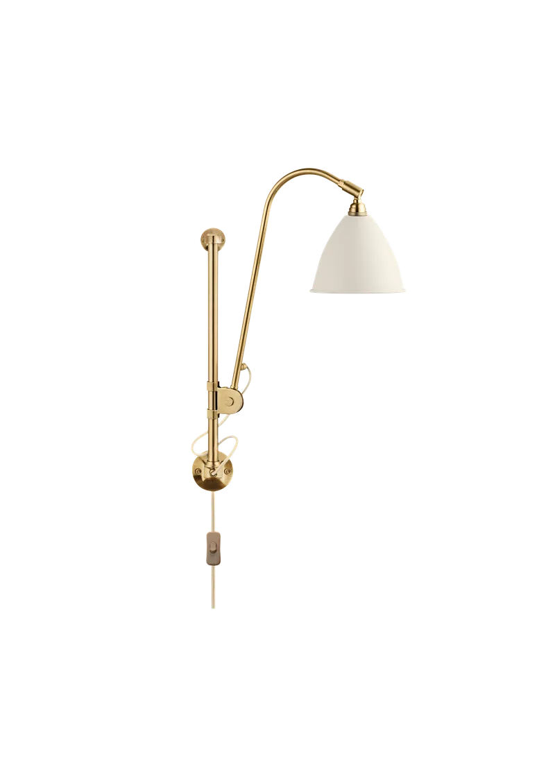 Bestlite BL5 Wall Lamp von GUBI in White Semi Matt, Brass, EU – Produktfoto 3 von 3