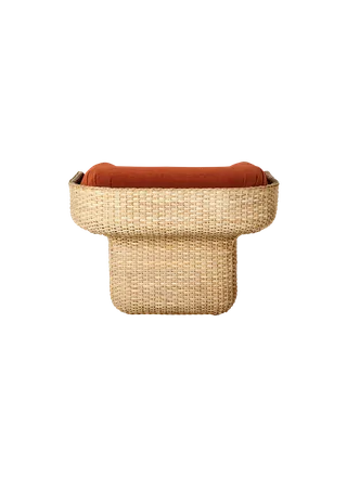 Basket Lounge Chair by GUBI in Belsuede Special FR, Dedar (133, Standard), Rattan – product photo 2 of 7