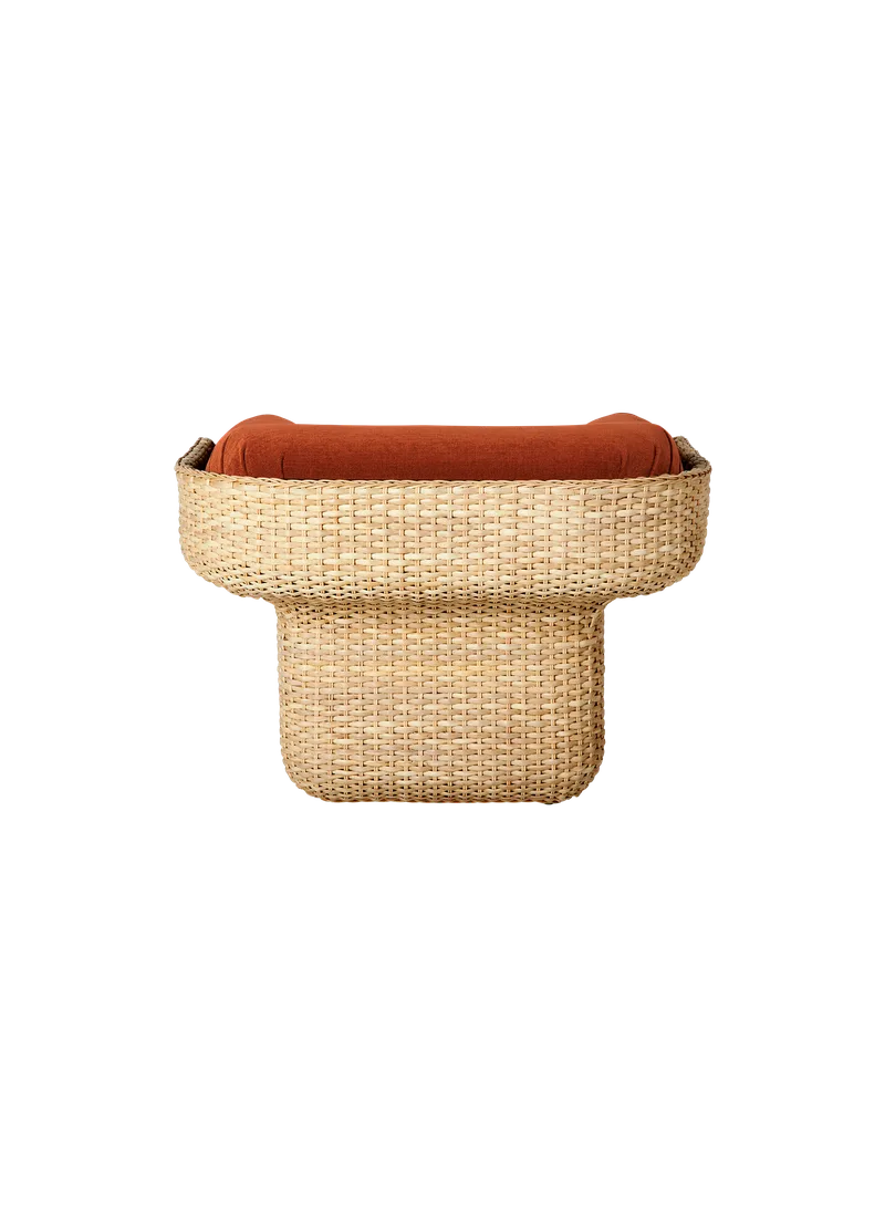 Basket Lounge Chair by GUBI in Belsuede Special FR, Dedar (133, Standard), Rattan – product photo 2 of 7