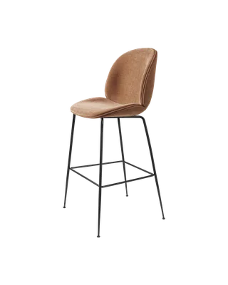 Beetle Bar Chair, Fully Upholstered von GUBI in Belsuede Special FR, Dedar (132, Standard), Matt Black, Conic base – Produktfoto 4 von 4